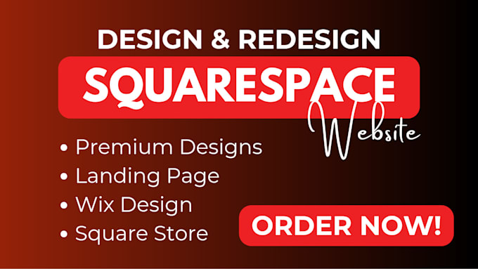 Gig Preview - Design a unique squarespace website, SEO, landing page and redesign squarespace