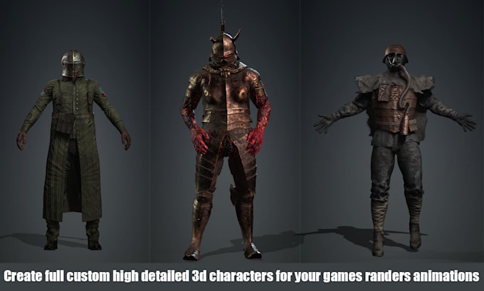 Gig Preview - Create a awesome 3d character model for your video game, animationes and movies