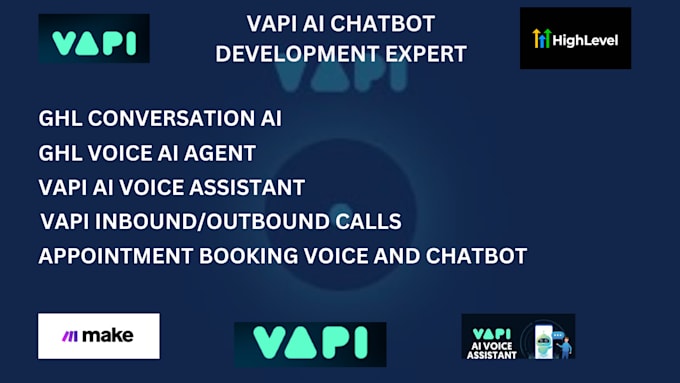 Bestseller - setup ghl vapi vapi ai make com gohighlevel chatbot ghl voice ai agent