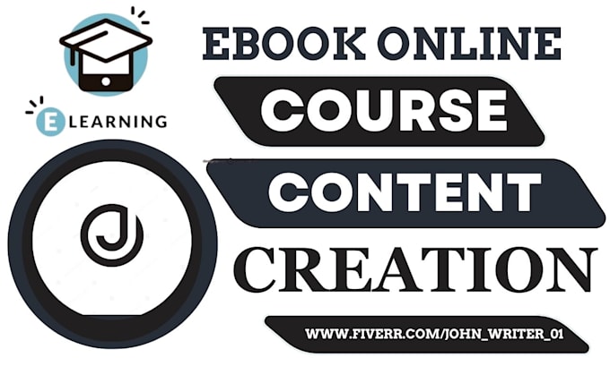 Gig Preview - Create ebook kajabi thinkific udemy online  course content creation curriculum