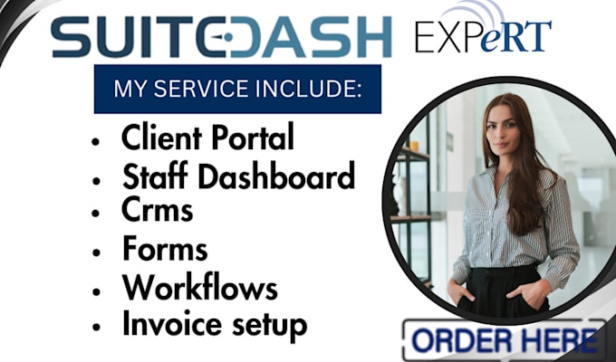 Gig Preview - Setup and automate your suitedash portals, dashboard, flows, forms, CRM