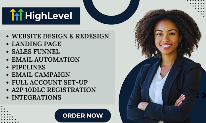 Gig Preview - Gohighlevel website design gohighlevel landing page gohighlevel sales funnel