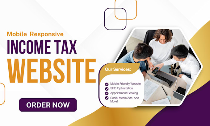 Gig Preview - Income tax leads finance website sales funnel tax website