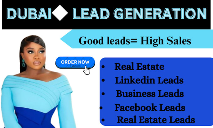 Gig Preview - Generate dubai real estate high quality dubai data lead dubai facebook ads leads