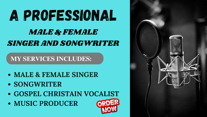 Gig Preview - Be your versatile singer, songwriter, producer for soulful commercial hits