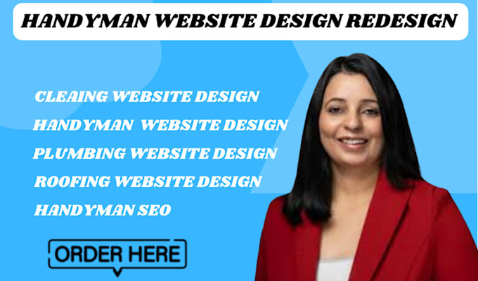 Gig Preview - Do handyman website design cleaning plumber  roofing and business website design