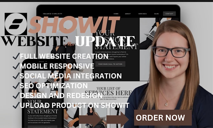 Bestseller - update showit, website design and redesign showit,  customize showit website