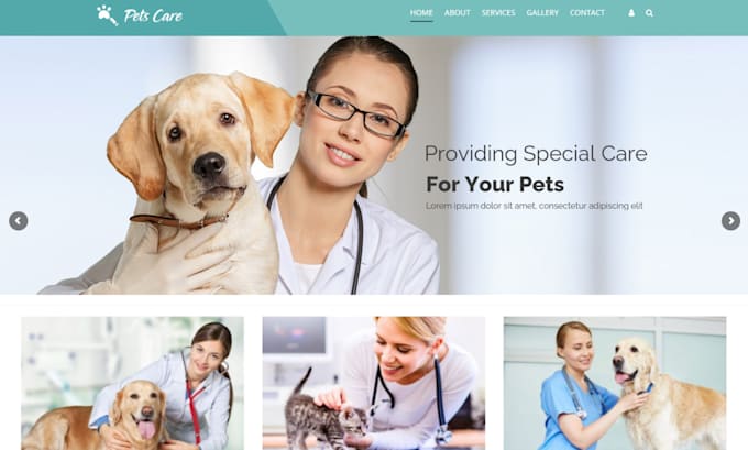 Gig Preview - Design pet products website pet grooming website pet healthcare website