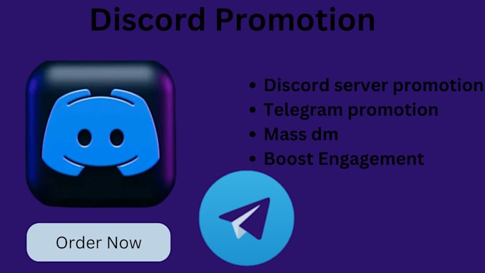 Gig Preview - Promote discord server, telegram promotion, mass dm, boost engagement and grow