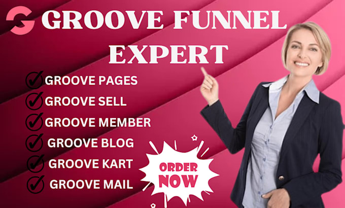 Gig Preview - Build groove website pages groove funnels groove kart groove cm landing page