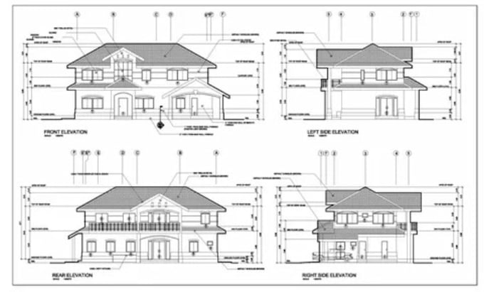 Gig Preview - Draw architectural floor plan drawing and house construction drawing in autocad