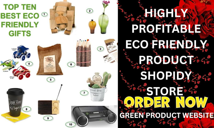 Gig Preview - Design 7 figure eco friendly shopify store organic product sustainable website