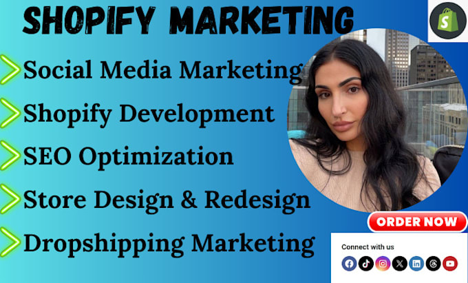 Gig Preview - Shopify marketing shopify promotion ecommerce marketing shopify manager