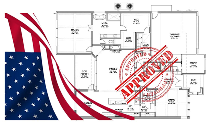 Gig Preview - Draw and stamp architectural and engineering mep drawing floor plan elevation