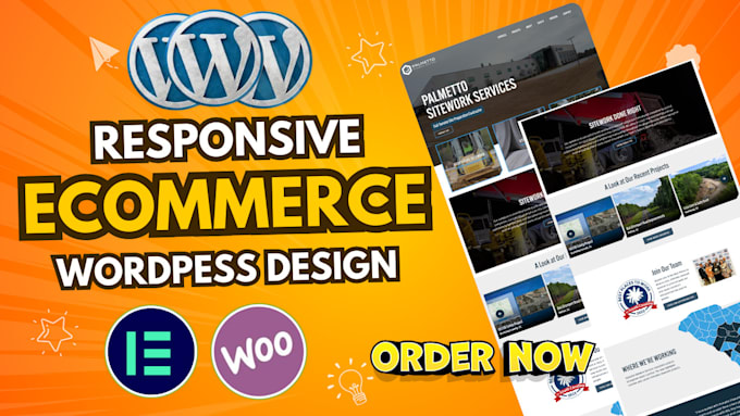 Gig Preview - Design wordpress ecommerce website online store woocommerce wordpress design