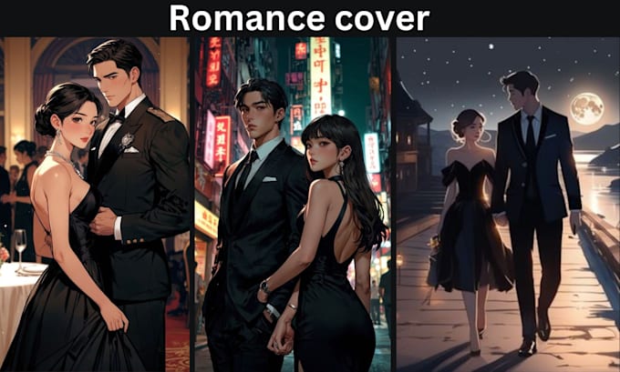 Bestseller - do character art romance book design for your book cover