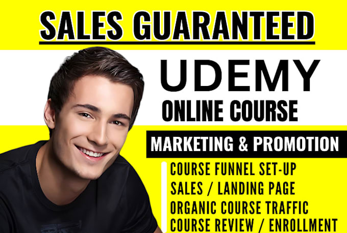 Gig Preview - Run sales guaranteed udemy course promotion thinkific online course promotion