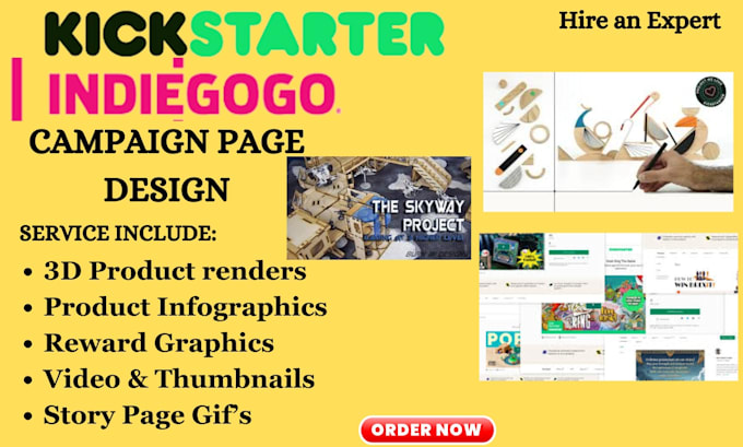 Gig Preview - Design infographics indiegogo kickstarter crowdfunding campaign video explainer