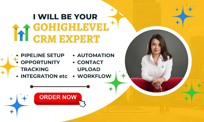 Gig Preview - Setup gohighlevel crm pipeline contact upload ghl opportunity tracking