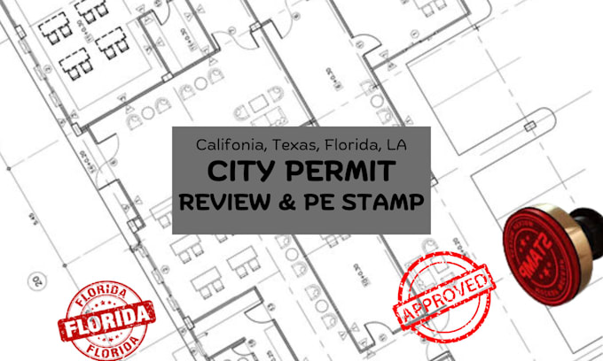 Gig Preview - Certified california stamp, la stamp, architectural , calculations, city permit