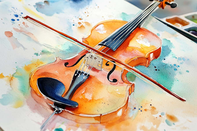 Gig Preview - Create anything with watercolor illustration style