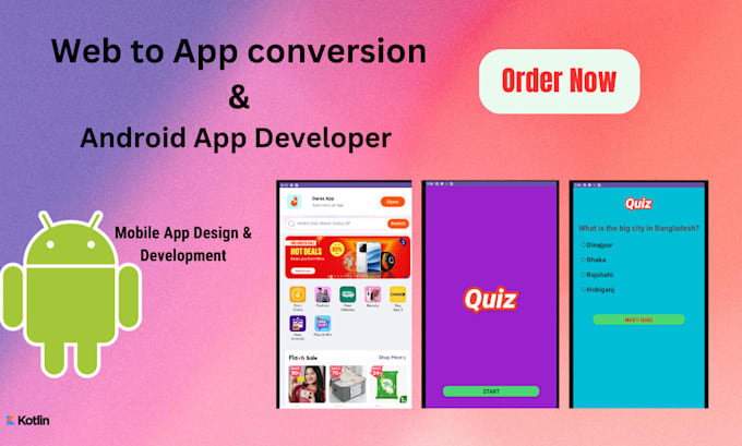 Bestseller - convert your website to an android app using katlin