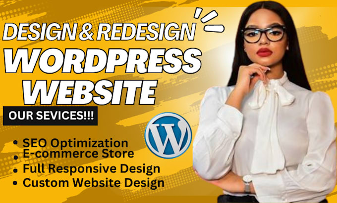 Gig Preview - Design redesign revamp wordpress website page clones wordpress website developer