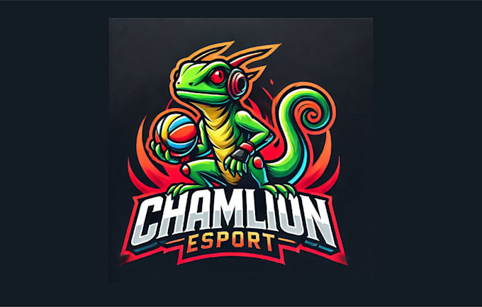 Gig Preview - Make chameleon cartoon, character mascot logo for your business