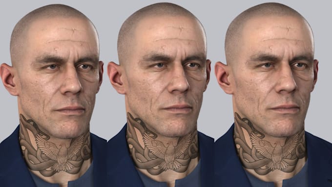 Gig Preview - Do realistic 3d character models, high quality textures and 3d stylish character