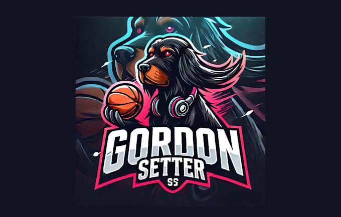 Bestseller - design gordon setter cartoon, character mascot logo for your business