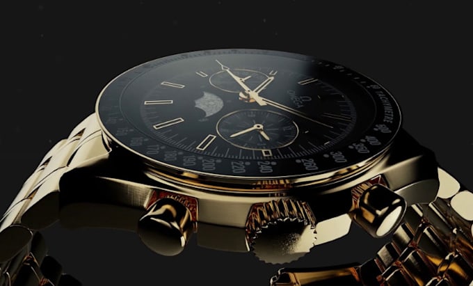 Gig Preview - Do 3d watch animation 3d wristwatch design 3d watch model cgi 3d watch rendering