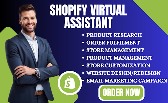 Gig Preview - Shopify virtual assistant store manager shopify sales marketing cro audit fb usa