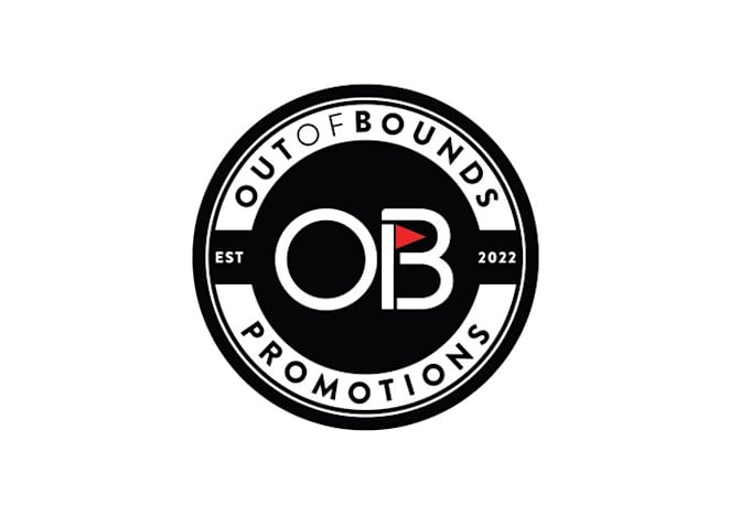 Gig Preview - Design out bounds one kind golf promotional event logo