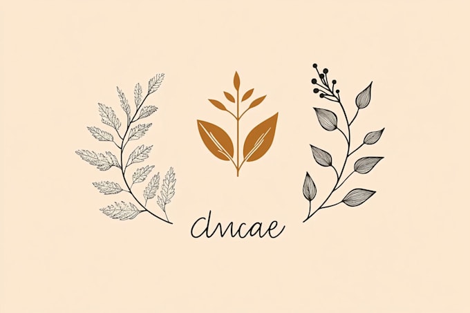 Gig Preview - Design hand drawn botanical boho minimalist logo