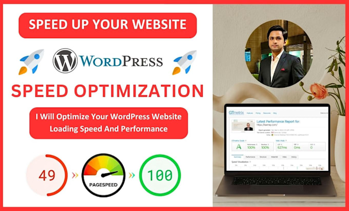 Gig Preview - Optimize wordpress website loading speed and performance