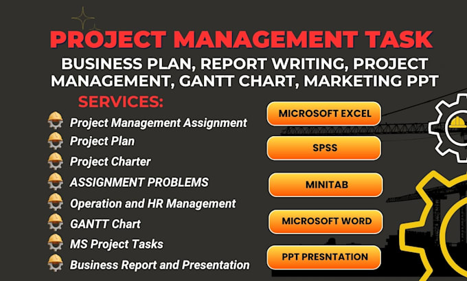 Gig Preview - Do business plan, report writing, project management, gantt chart, marketing ppt