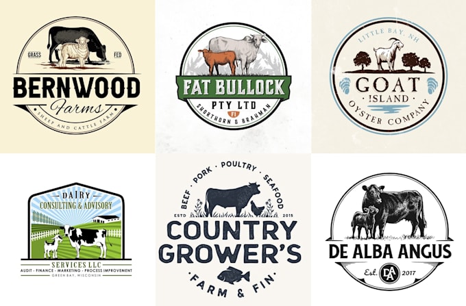 Bestseller - do farm agriculture cow goat and farm logo design 24 hours