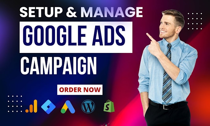 Gig Preview - Manage setup google ads adwords search ads PPC campaigns for sales or leads