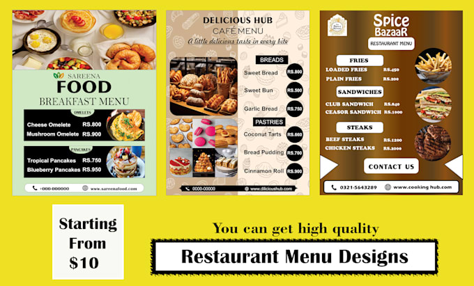 Bestseller - do modern, editable restaurant menu designs or food menu