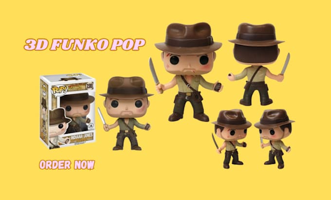 Gig Preview - Create custom 3d character funko pop model for 3d printing