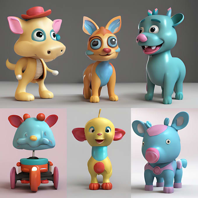 Gig Preview - Create high quality 3d toy models for manufacturing or animation