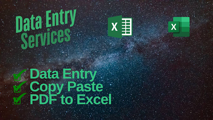 Gig Preview - Do data entry, copy paste, pdf to excel