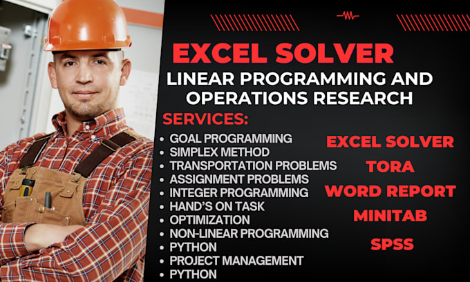 Bestseller - do linear programming, operations research using excel solver and lingo