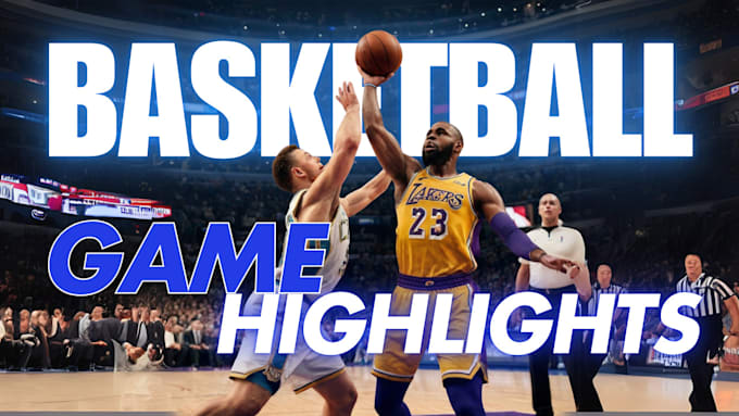 Gig Preview - Edit a basketball highlights video with a free thumbnail for you