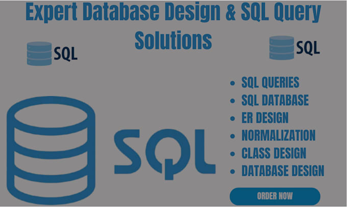 Gig Preview - Write sql queries and customize databases on, mysql, mssql