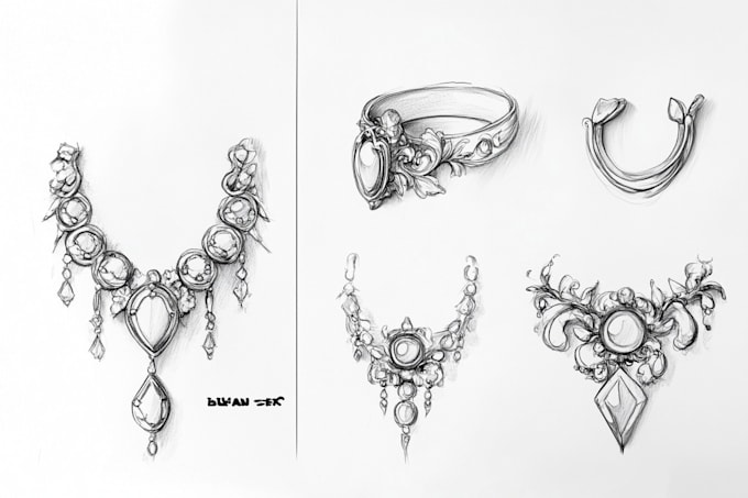 Gig Preview - Make a high quality jewelry sketch design your concept