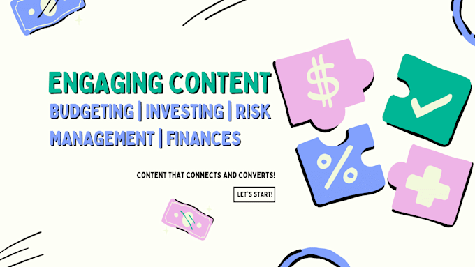 Gig Preview - Write engaging finance blog posts about budgeting, investing, and risk