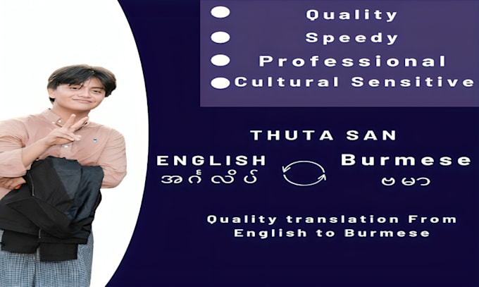 Bestseller - translate from english to burmese of high quality and timely