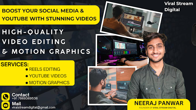 Bestseller - do professional video editing, motion graphics for reels,youtube, social media