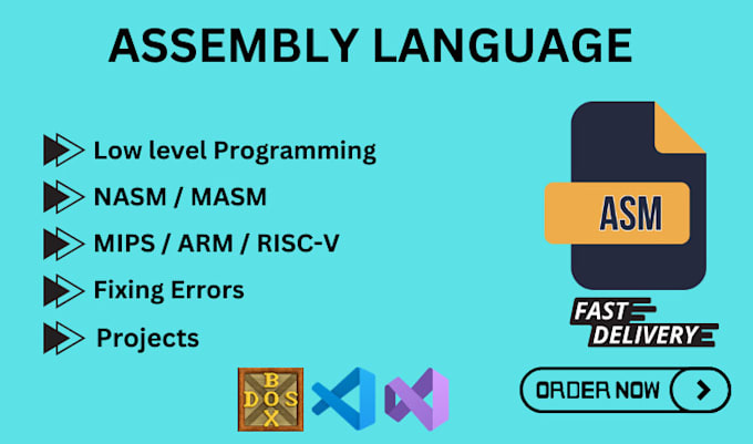 Gig Preview - X86 mips and arm assembly language programming project